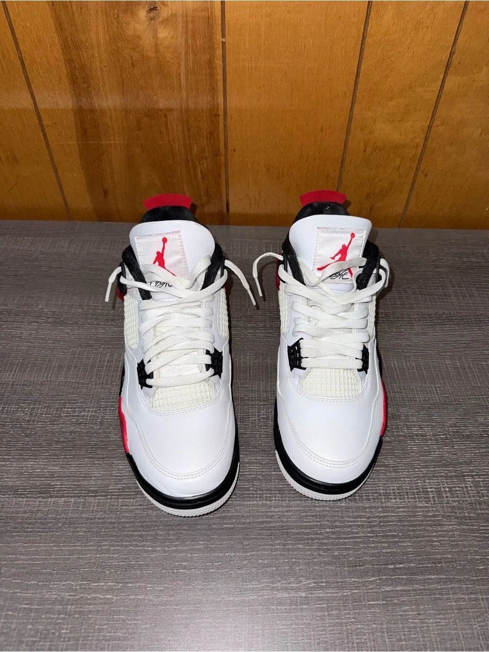 Jordan White Red Black Retro Basketball Sneakers